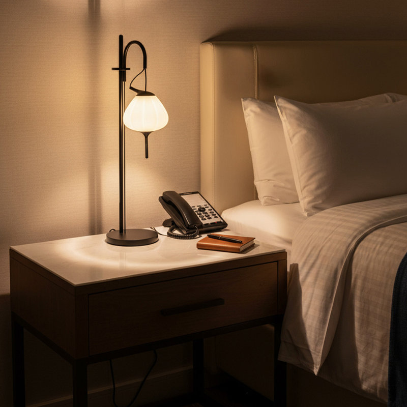Lampe de table intégrée à DEL certifiée ETL de 20 po de hauteur avec abat-jour en verre Teardrop Lecce