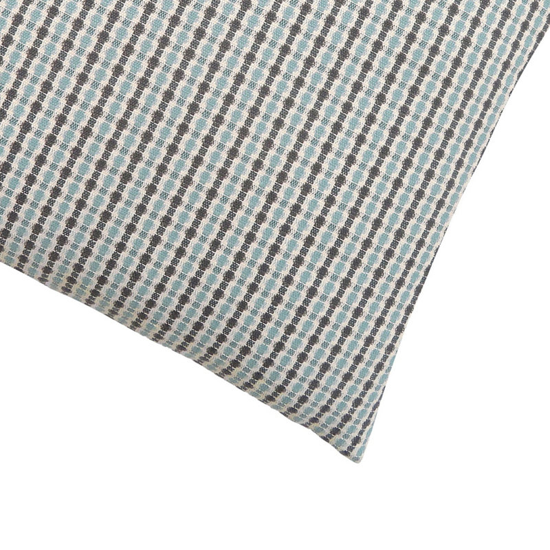 Coussin décoratif Zeta, 18 po, motif à pois abstrait, insert en polyester, Bleu/gris