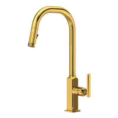 Apothecary Pull-Down Kitchen Faucet With C-Spout