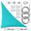 Voile d'ombrage triangulaire Amgo avec trousse de quincaillerie et corde 200 g / m², blocage UV 95%-111679628-111679630