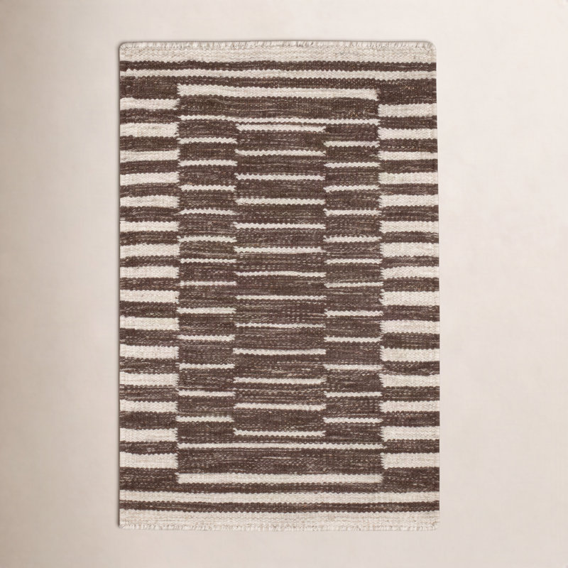 Tapis en laine naturel tissé à la main Heights, Rectangulaire 3 pi x 5 pi