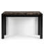 Yron 50 po Console espresso / grise rectangulaire en faux marbre avec pieds blocs