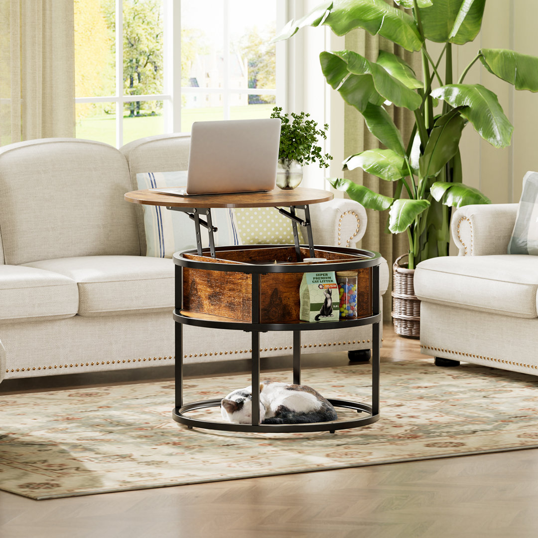 Lift Top Four Leg Coffee Table with Storage