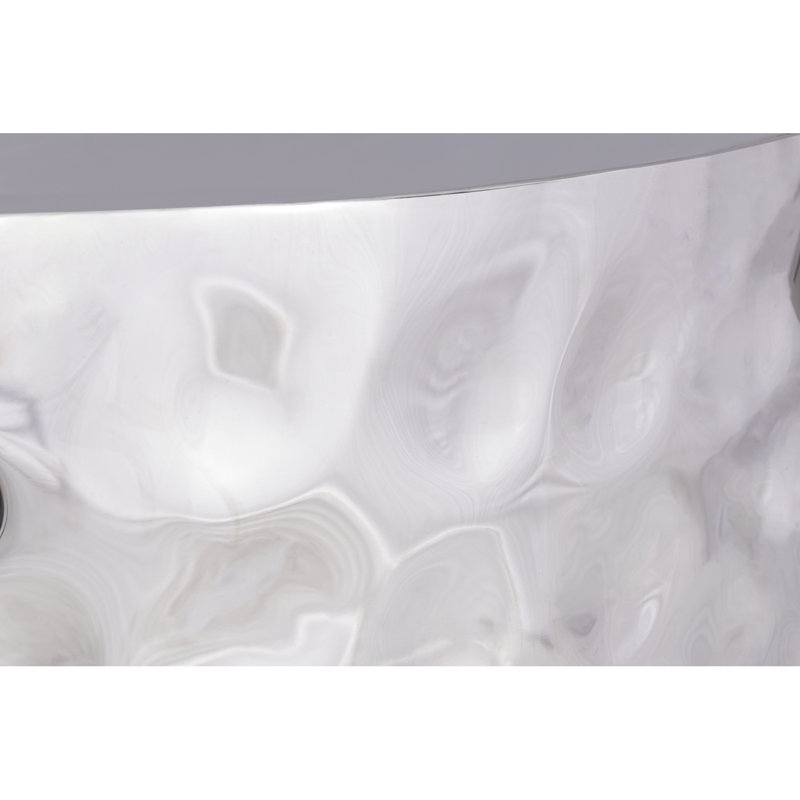 Table basse de style moderne en métal argenté CT-90-30-30, Argent argent