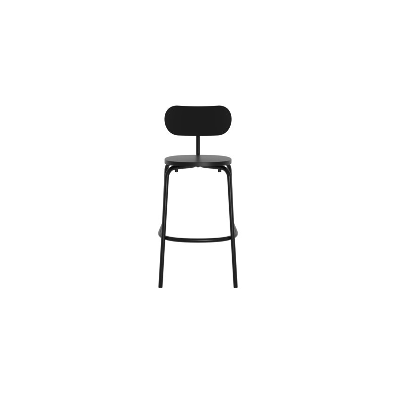 Tabouret de comptoir Kahmiah - noir graphite, Noir, Bar Stool (29" Seat Height)