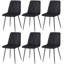 4 Pieces Upholstered Side Chair High Back Dining Chair With Metal Legs-1539119141-1494565720
