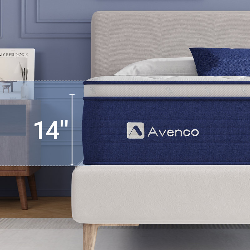 Avenco 14'' Medium Gel Memory Foam Hybrid Mattress, California King