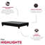 Lit plateforme tapissier gris foncé Modern Modern