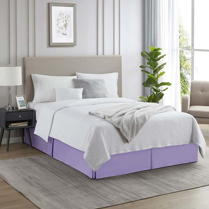 Luxury Pleated 14" Bed Skirt, Lavender, Twin XL