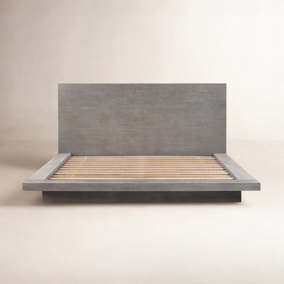 Meryl Solid Wood Panel Bed