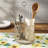 Metal Round Flatware Caddy