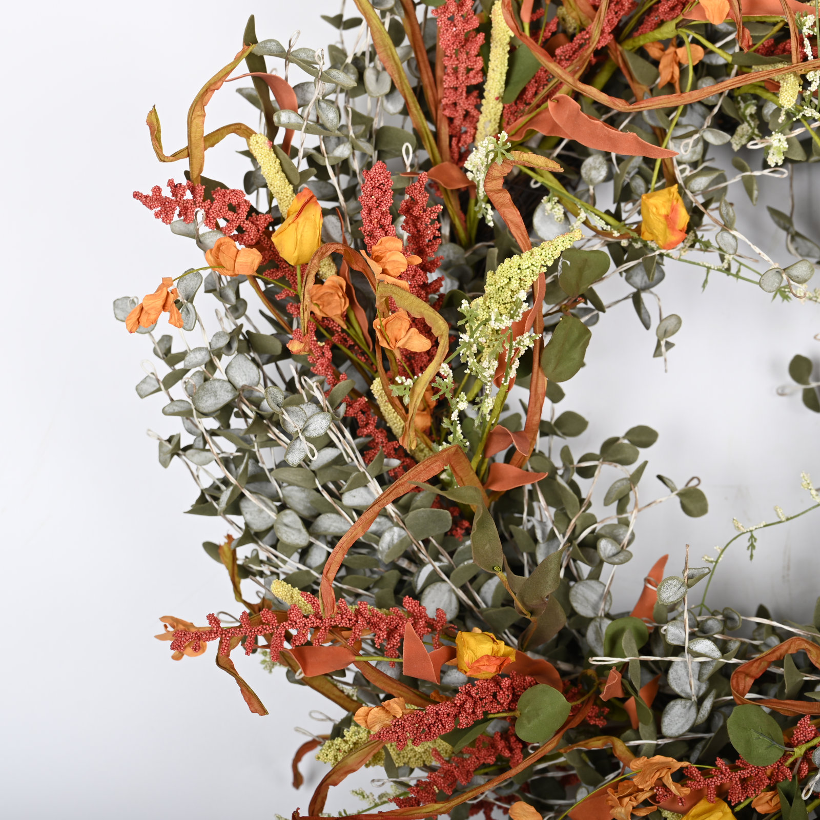 24" Handcrafted Eucalyptus Thanksgiving Wreath