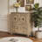 Modern Burlywood Solid Wood Accent Cabinet