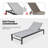 Gerber 77" Long Aluminum Reclining Chaise Lounge Chairs Padded with Quick Dry Foam-1052945472