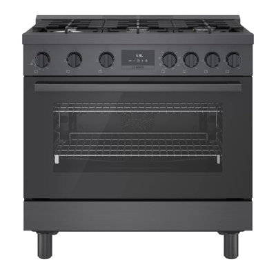 800 Series 36" 3.7 cu. ft. Freestanding Dual Fuel Range with True European Convection