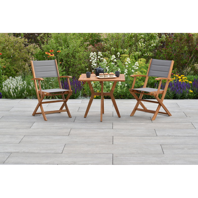 Minooka 2 - Person Solid Wood Patio Dining Set Square Table