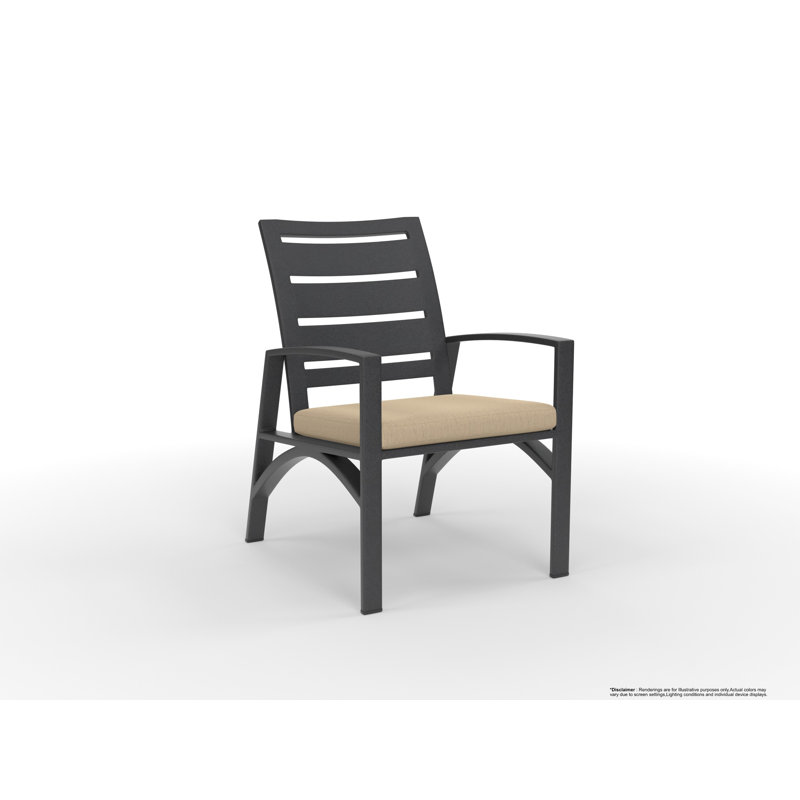 Arc Outdoor Bar Stool, Carbon Black, Surpass Stone