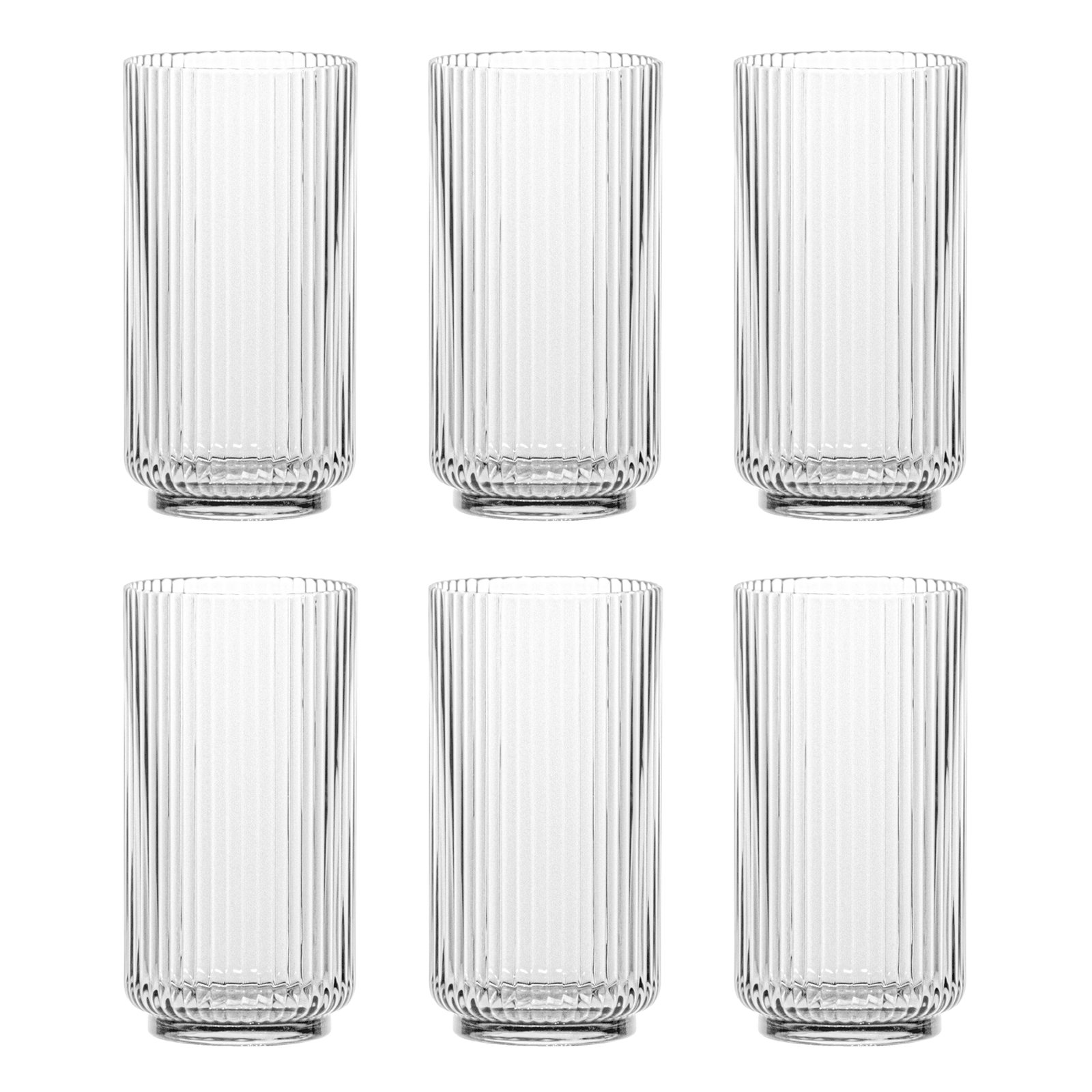 Laya Fluted Acrylic Drinking Glass, Clear