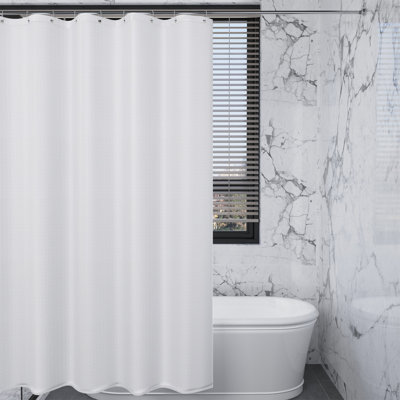 70,8 / 7 po X 70,87 po Rideau de douche à motif gaufré, rideau de cloison de salle de bain, rideau de douche en polyester