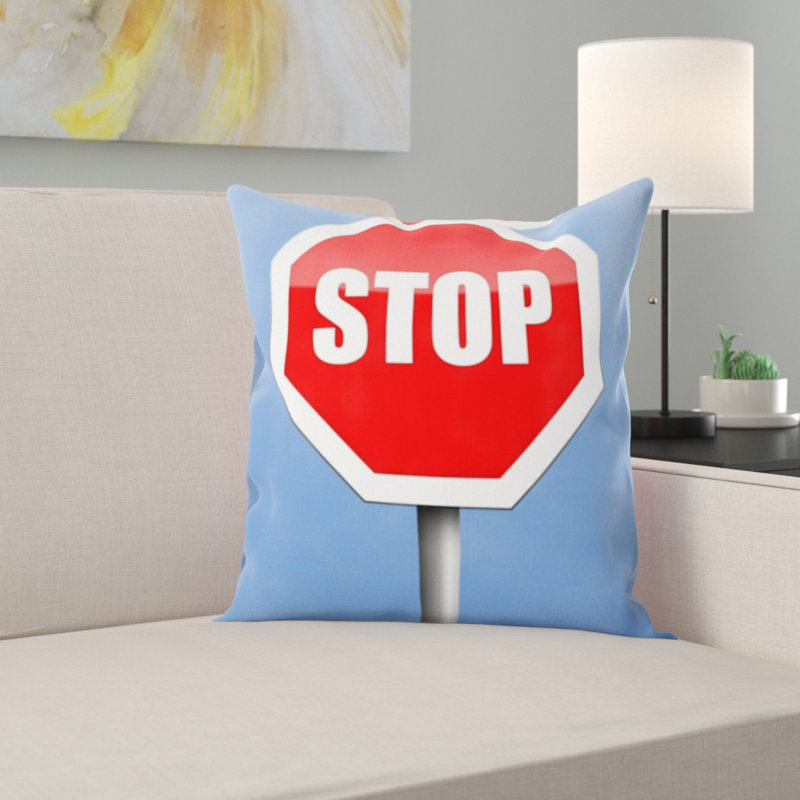 Coussin décoratif stop