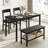 Dining Table Set For 4, Modern Kitchen Table With Chairs And Bench-440154552