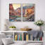 «Colorful Canyon River», reproduction d'art sur toile encadrée, impression sur toile-483863397-483863399
