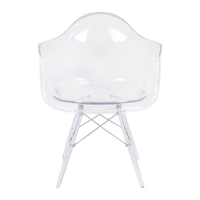 Chaise avec accoudoirs Amritpal en transparent
