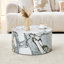 Table basse cylindrique simple à grain de bois avec base robuste-1680026564