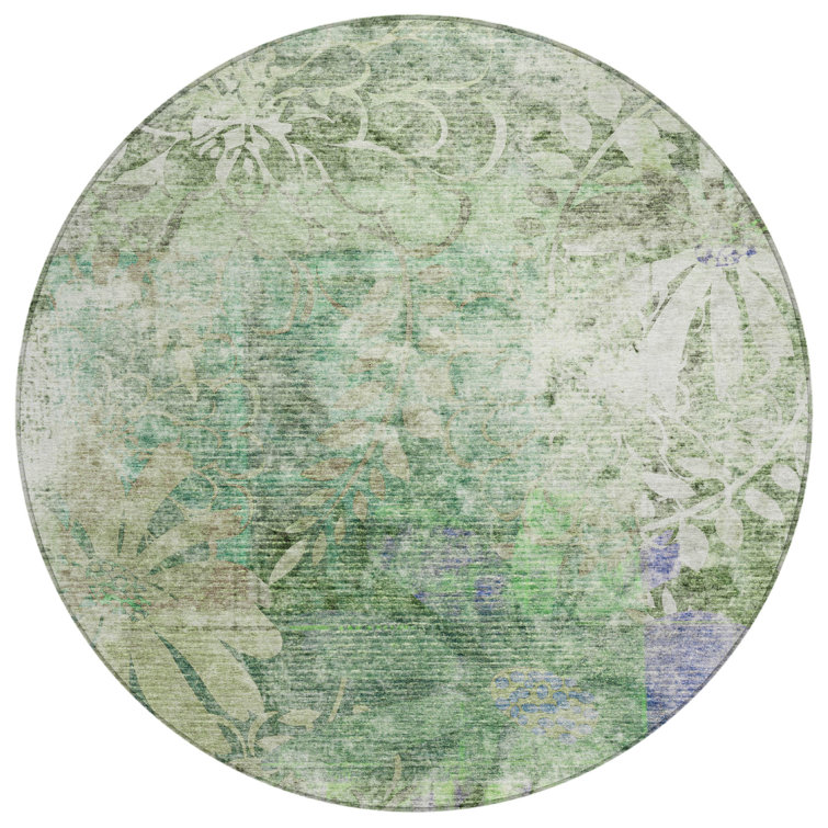 Machine Washable Indoor/Outdoor Lafferty ACN2223 Floral Rug
