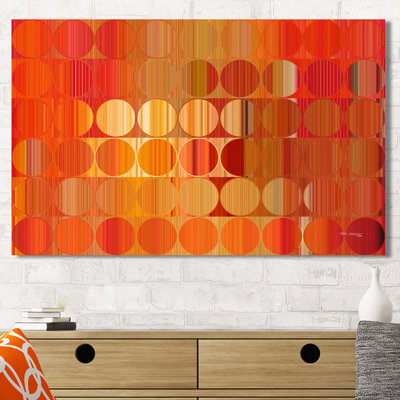 Mark Lawrence, «Circles and Squares», LV III. «Orange Fire», reproduction d'impression sur toile tendue