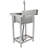 Stainless Steel Utility Sink, 1 Compartment Free Standing Small Sink Include Faucet