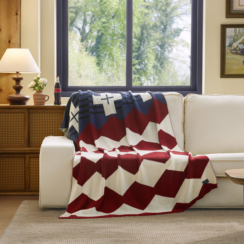 BRAVE STAR COTTON KNIT THROW 50X70 MULTI