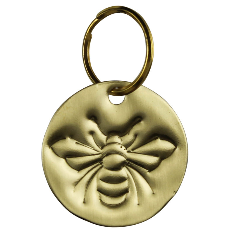 Porte-clés en laiton pressé - Abeille
