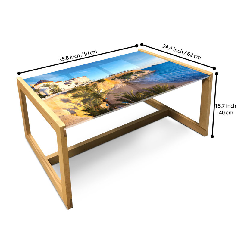 Janak Sled Coffee Table, 90cm H x 62cm W x 40cm D