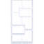 Bibliothèque de bureau blanche géométrique avec 8 tablettes - et un salon attrayant avec 8 tablettes stables et charmantes-120649843