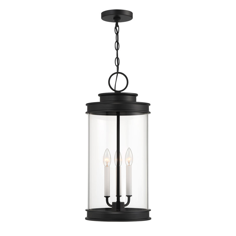 Lanterne suspendue d'extérieur 3 lumières en noir mat Savoy House Englewood