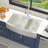 33" L x 20" W Farmhouse/Apron Kitchen Sink 60/40 Double Bowl Stainless Steel Kitchen Sinks with Sink Grid