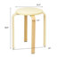 Tabouret court en bois massif 18,5 po-349881915