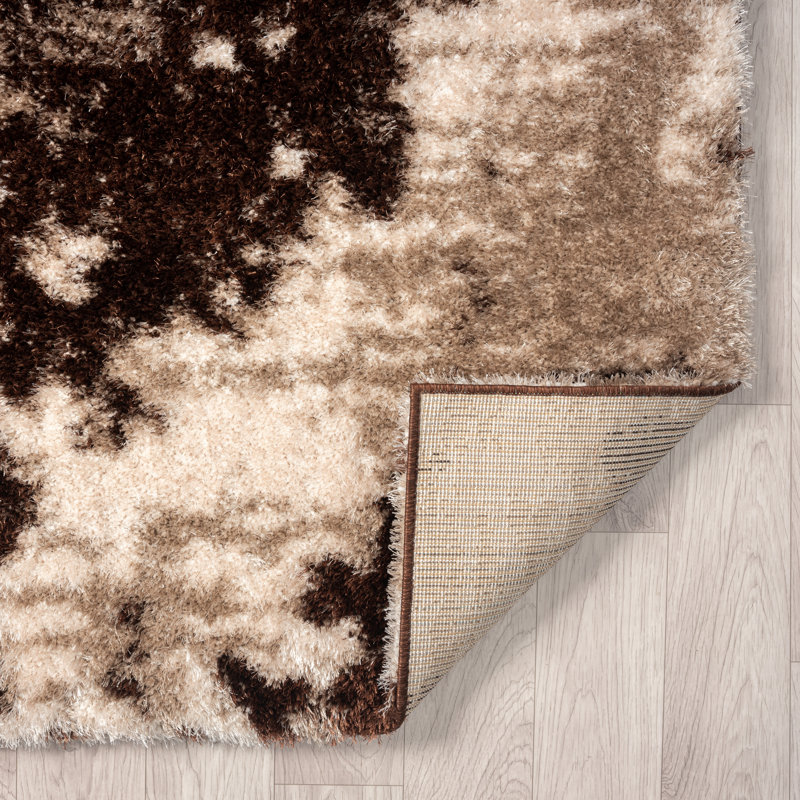 Losana Abstract Area Rug in Brown, Novelty 5'7" x 8'7"