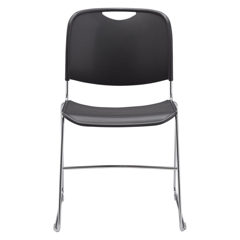 NPS 8500 Series Ultra-Compact Stackable Chair with Transport Dolly, Gunmetal
