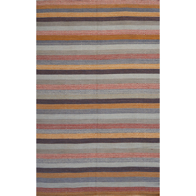 Striped Area Rug in Brown/Gray/Black
