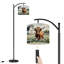 Lampe sur pied à arc avec abat-jour réglable Highland Cow Field Dandelions Barn Farmhouse Lampe rustique sur pied