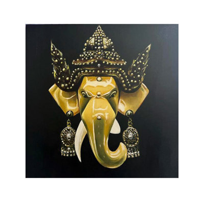 Gajamukh, fils de Shiva - peinture du dieu Ganesha | Acrylique sur toile | Par Shweta Rukme