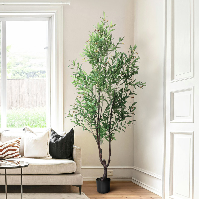 Olive artificielle en pot, H 78 po x l 35 po x P 35 po