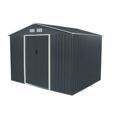 9 ft. W x 6 ft. D Apex Metal Shed