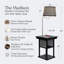 Lampe de chevet DEL moderne avec abat-jour tambour en tissu et coussin de recharge sans fil Madison-62954072