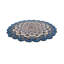Masquerade Hand Tufted Geometric Area Rug in Blue/Beige-1232114497