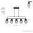 Starklake 5 - Light Kitchen Island Linear Pendant-71472705