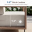 Chaise de patio pivotante 36,5 po avec coussins rotatifs