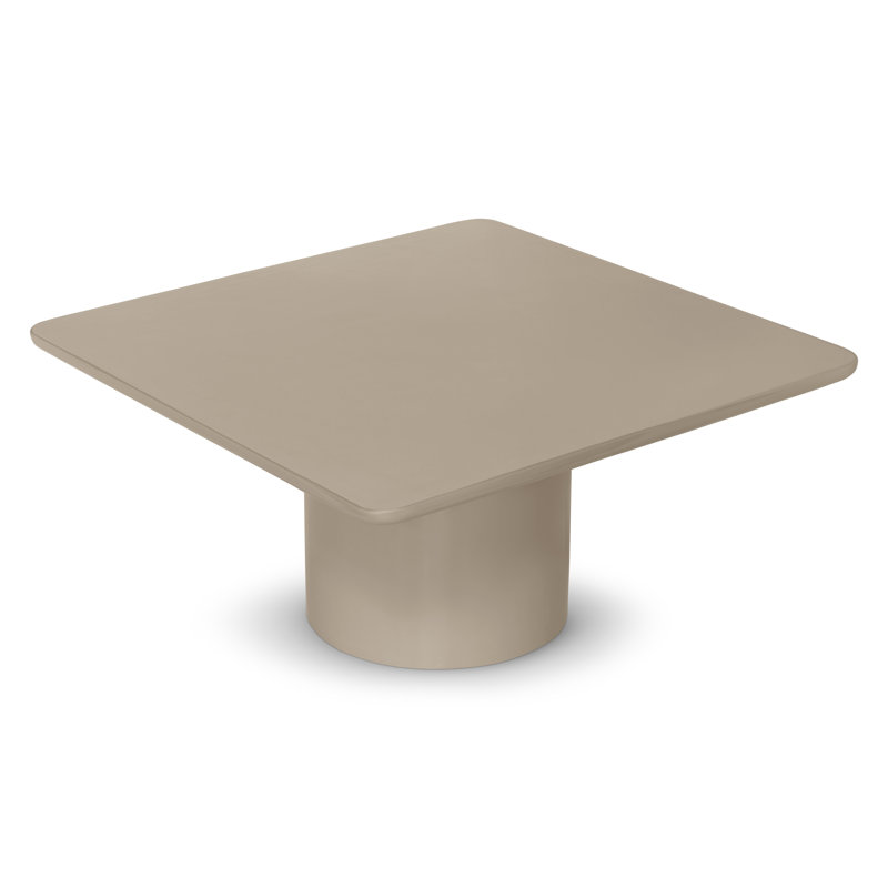 Alessia Coffee Table, Latte Taupe, TALL 16.5" H x 23.75" L x 23.75" W